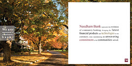 Needham Bank Annual Report, creative direction, print design, print production