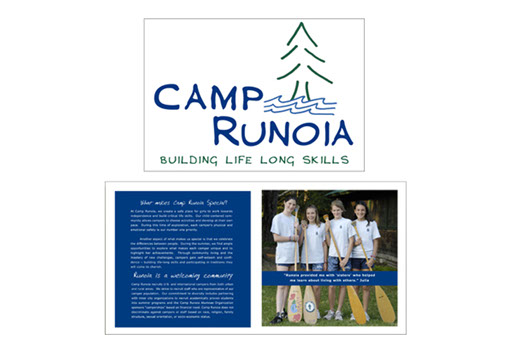 Camp Runoia logo + branding images