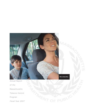 Massachusetts Tobacco Control Program Annual Report cover - for Health Resources in Action