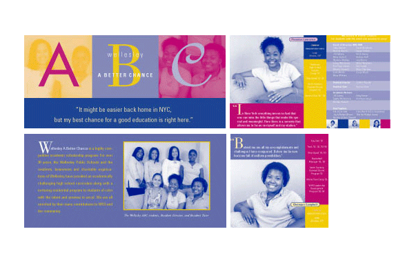 Direct Mail Brochure, Wellesley - A Better Chance - art direction, design, print production, photography