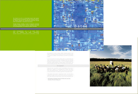 The Voice of Leadership mini-booklet, Bates Communications - art direction, design, print production, photography