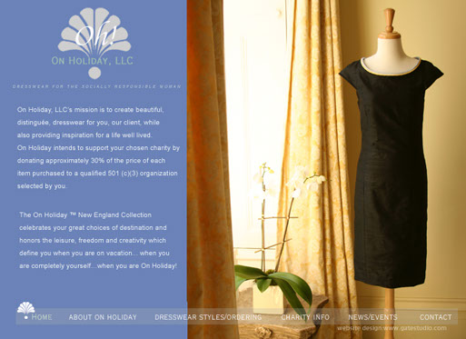 On Holiday Dresswear - website design and branding
