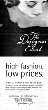 newspaper ad - TJ Maxx