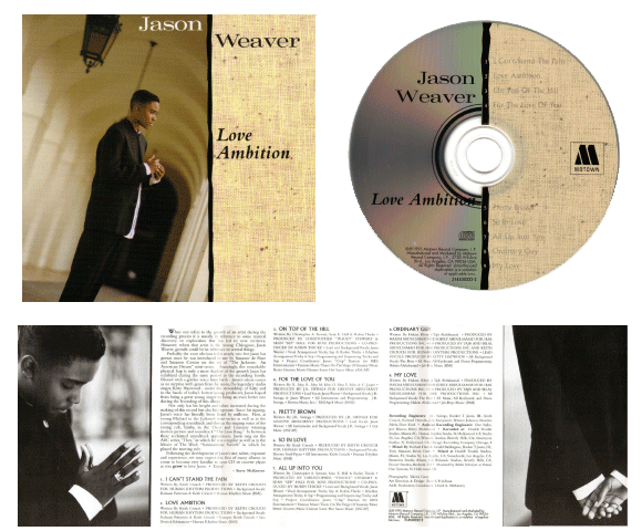 Jason Weaver CD Packaging, Motown Records - art direction, design, photography
